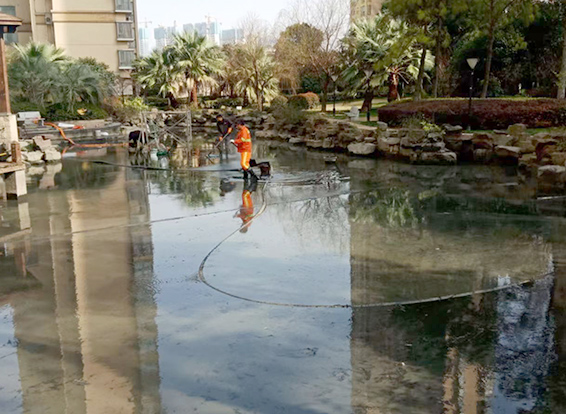 灌南景观池淤泥清理